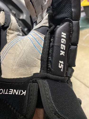 Black Gloves Senior Used Reebok 6K 15"