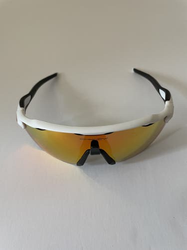 NEW Oakley Radar EV Advancer Sunglasses - White Frame w/ Red Multilayer Lens