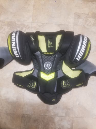 Used Senior Small Warrior Alpha QX Pro shoulder pads