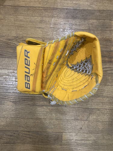 Bauer Glove And Blocker Yellow Used Regular RX8
