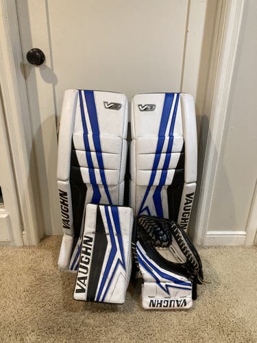 Blue Senior 33" Regular Pro Stock V9 Goalie Full Set
