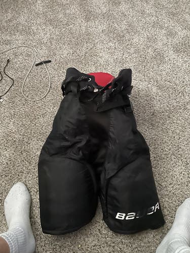 Black Hockey Pants Senior Used Large Bauer Nsx