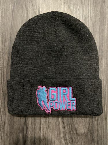 NEW - GIRL POWER ice hockey hat. Winter. Girls. Womens.