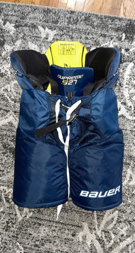 Blue Junior Medium Bauer Supreme S27 Hockey Pants