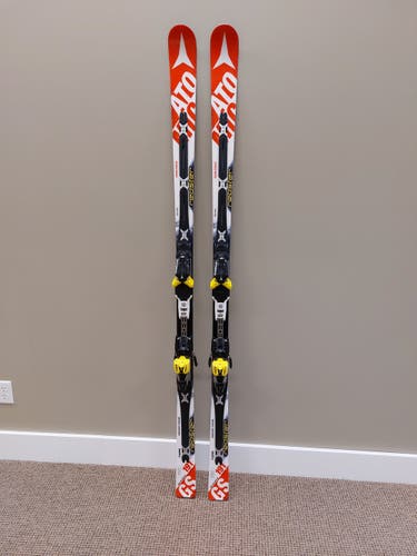 Skis Used Men's 2016 Atomic Racing Redster FIS GS With Bindings Max Din 18