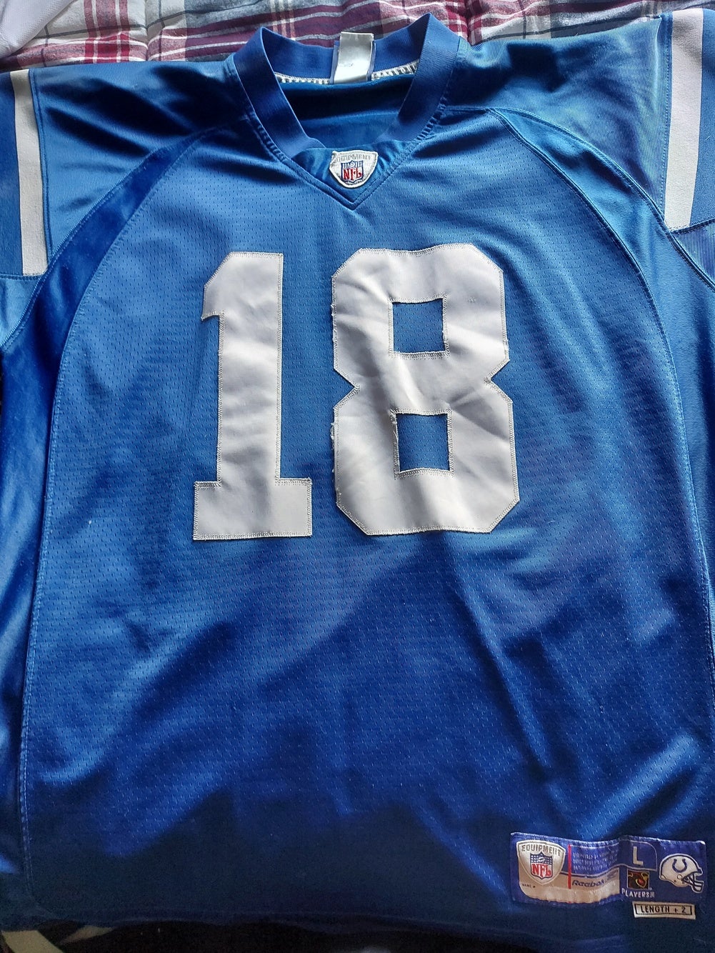 Indianapolis Colts Peyton Manning Reebok NFL Equipment Jersey Mens XL Football