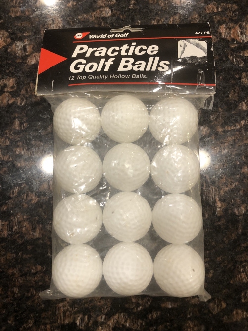 12 New Plastic hollow practice golf balls