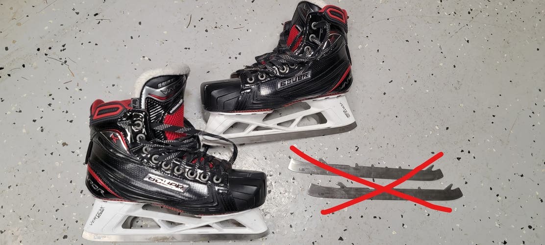 Hockey Goalie Skates Senior Used Bauer Vapor 1X Pro Regular Width Size 7