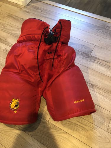Ferris State Used Medium Bauer Pro Stock Custom Pro Hockey Pants