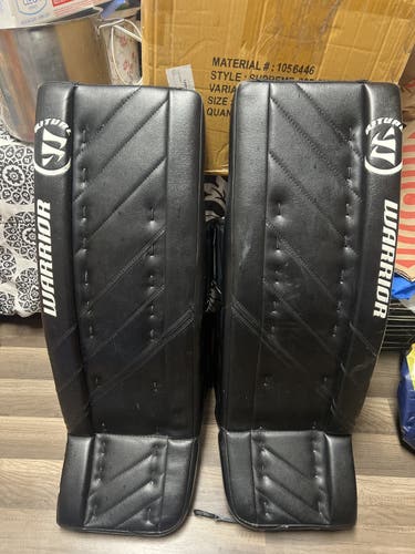 Black Used 32" Warrior  Ritual G4 Goalie Leg Pads