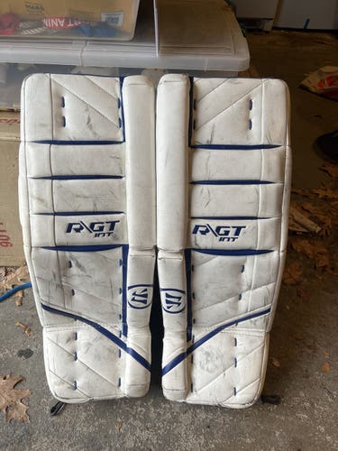 White Intermediate 30" Warrior  Ritual GT2 Goalie Leg Pads