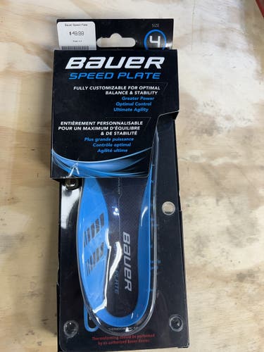 Junior Bauer Regular Width  Size 4 Speed Plate Hockey Skates