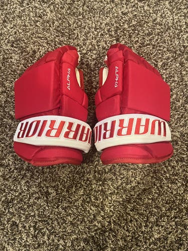 Red Senior Warrior 14" Pro Stock Alpha QX Gloves