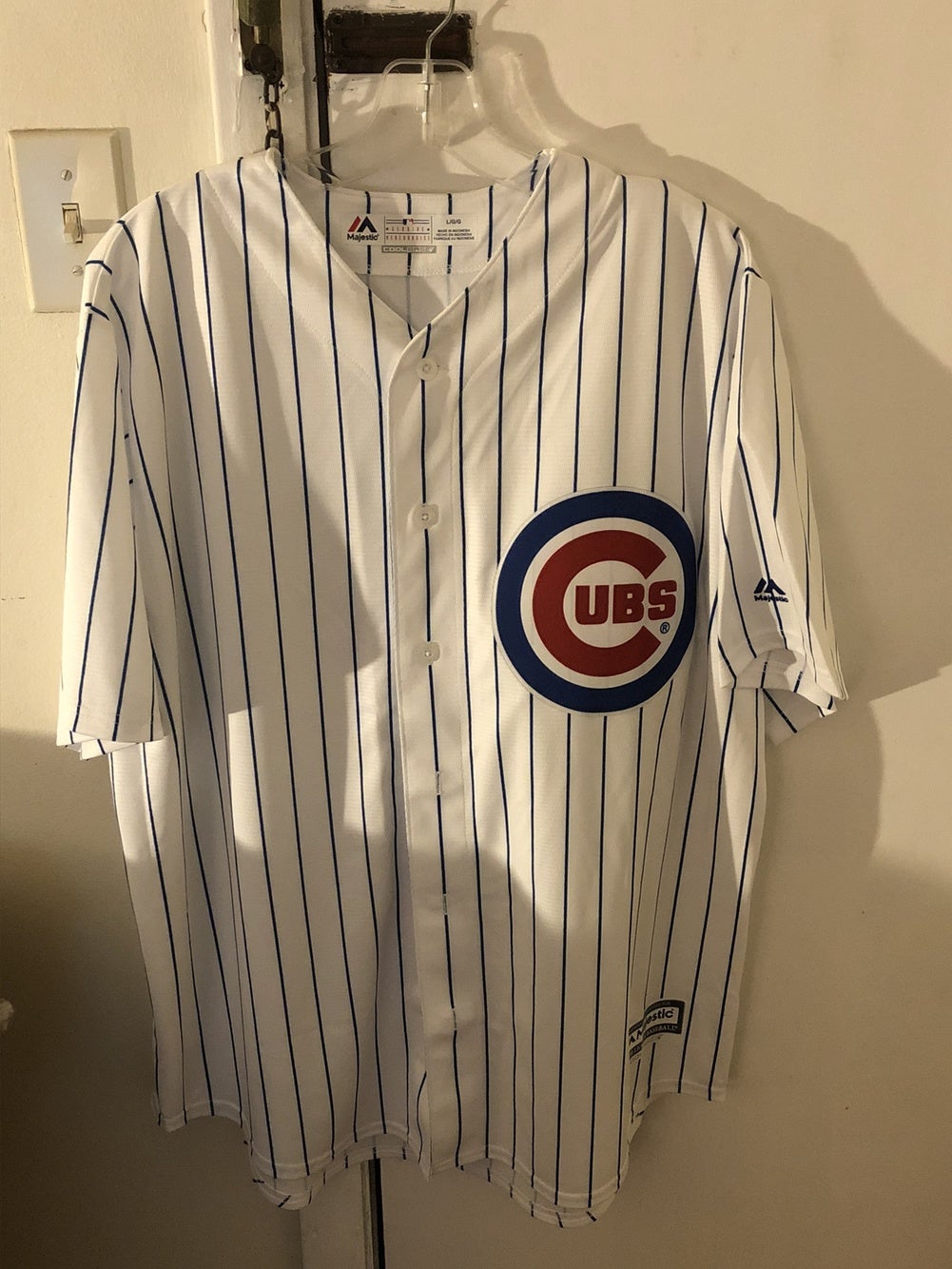 Authentic Chicago Cubs MLB Baseball Jersey Sewn Majestic White Rare Large L  Lg