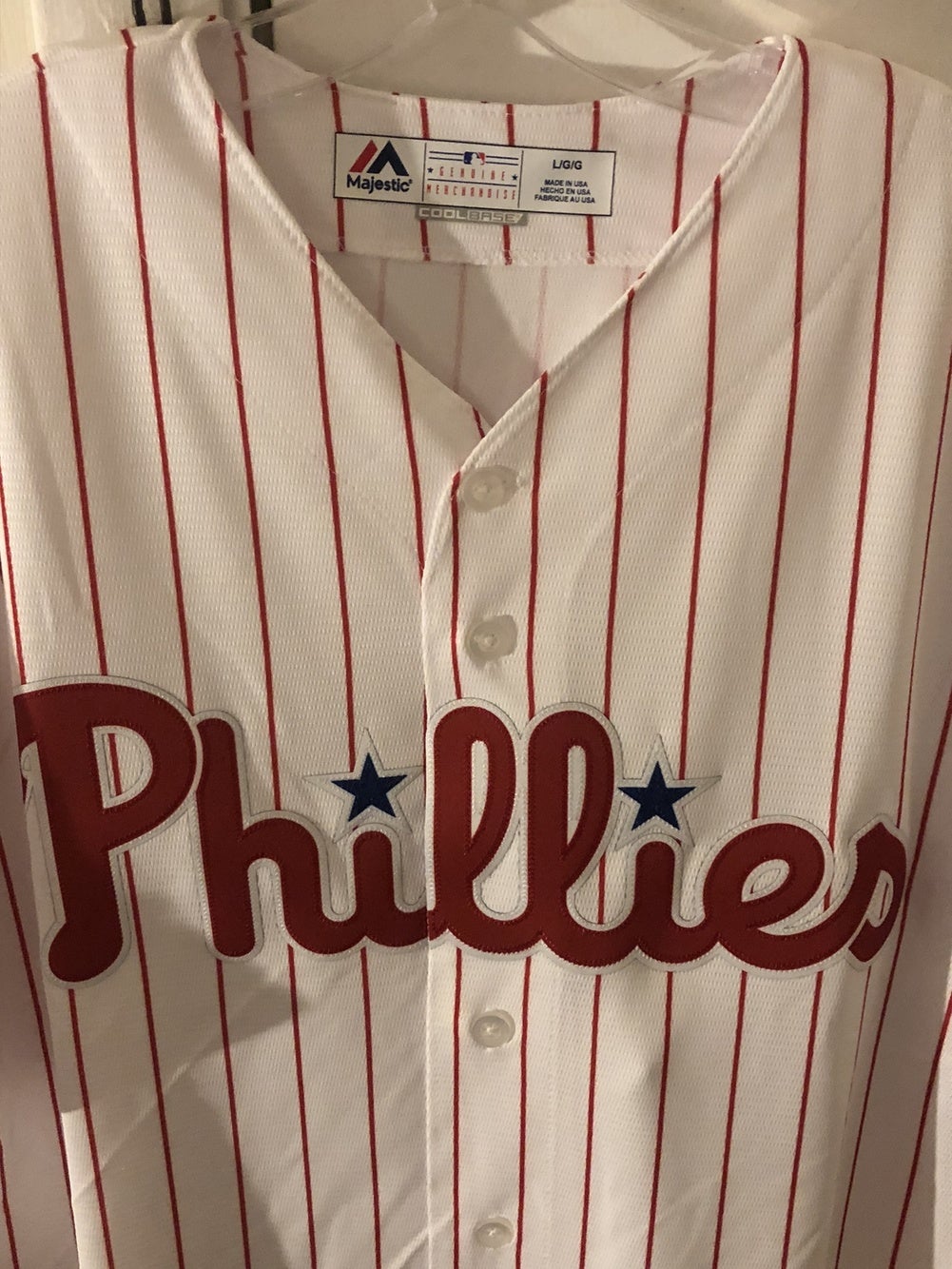 Majestic, Shirts, Majestic Phillies T Shirt Brown 9 Sz Lg