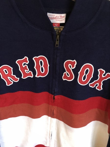 Mitchell and ness red sox outlet jacket