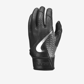 NWT $80 Nike Force Elite Baseball Batting Gloves black/silver Size XL Brand New