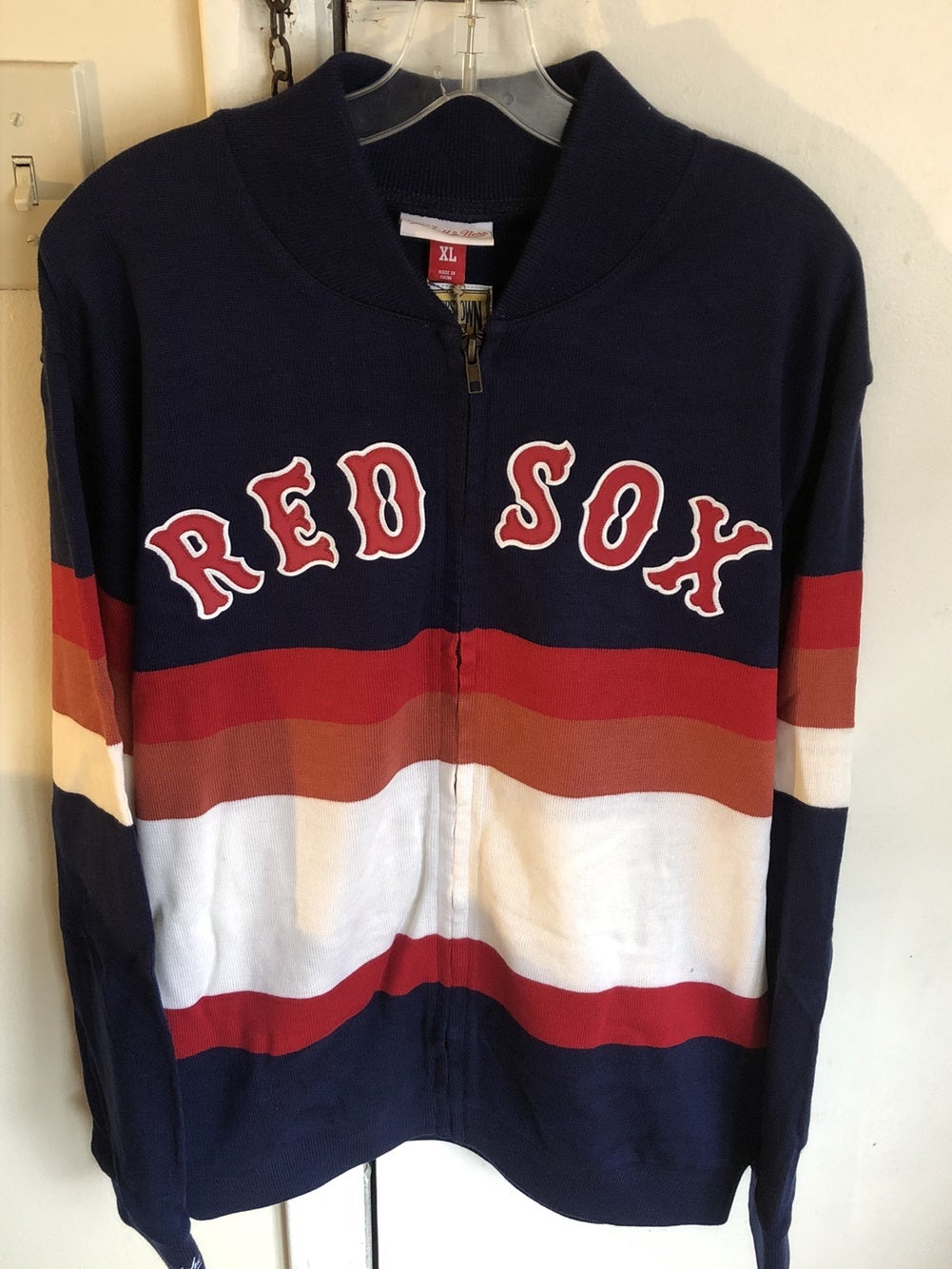 Boston Red Sox Sweater Men XL Adult Blue Vintage Hoodie MLB