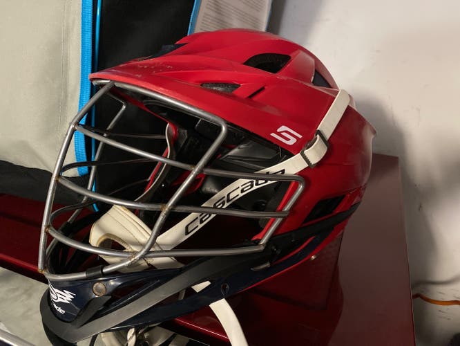 Red and Blue Cascade S Helmet (used)