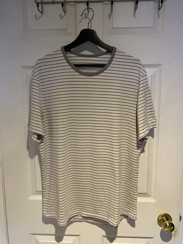 White & Gray Used XL Lululemon Shirt