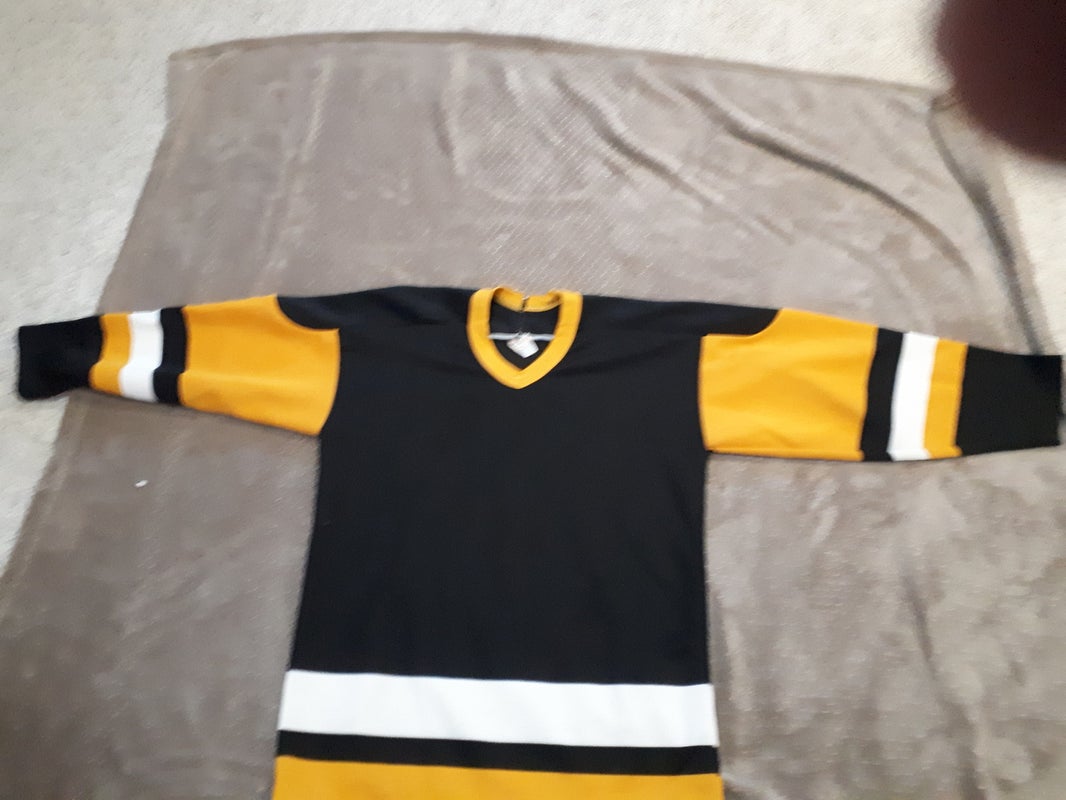 Monkeysports Pittsburgh Penguins Uncrested Adult Hockey Jersey in Black Size Large