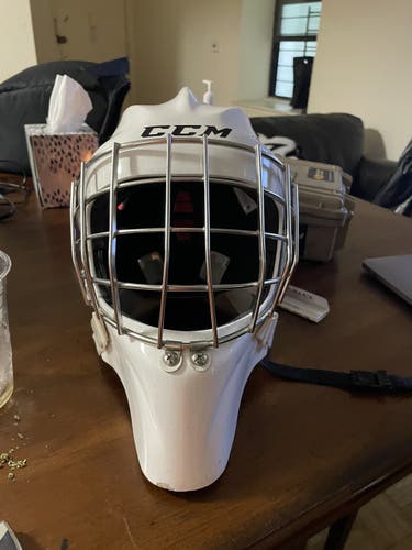 White Goalie helment