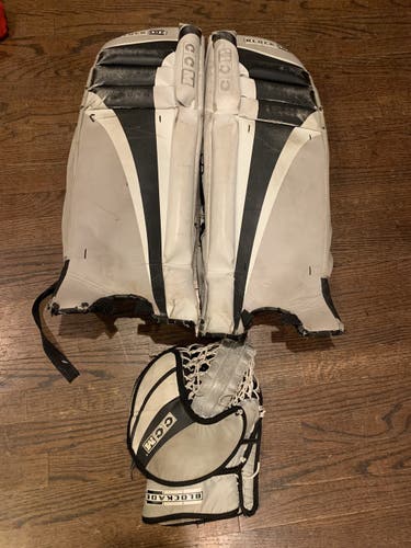 Used Youth Street Goalie Leg Pads  and Glove, CCM