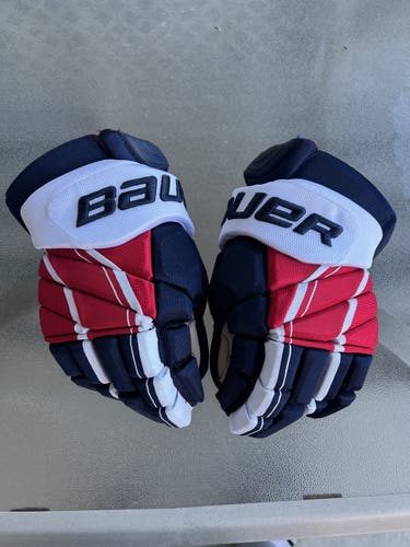 Washington Capitals Red Senior Bauer 14" Pro Stock Vapor 1X Lite Gloves