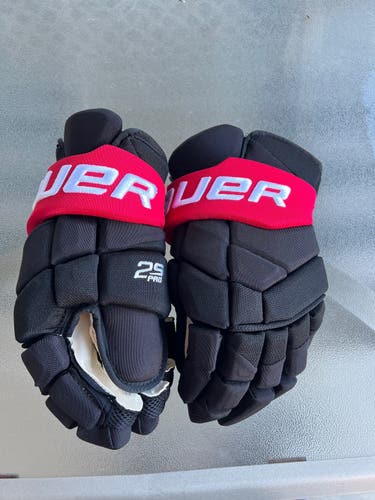 Red Senior Bauer 14" Pro Stock Supreme 2S Pro Gloves