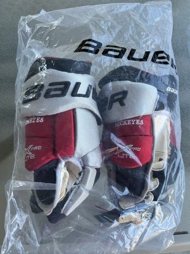 (Red Ohio State)Senior Bauer 14" Pro Stock Vapor 1X Lite Gloves