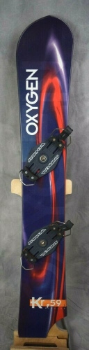 OXYGEN KR SNOWBOARD SIZE 159CM WITH LARGE WOMBAT BINDINGS