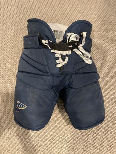 Navy Blue St. Louis Used Large CCM HPG 14A Hockey Goalie Pants Pro Stock