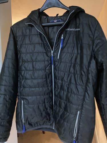 Black Vineyard Vines puffer Jacket Youth Used Large
