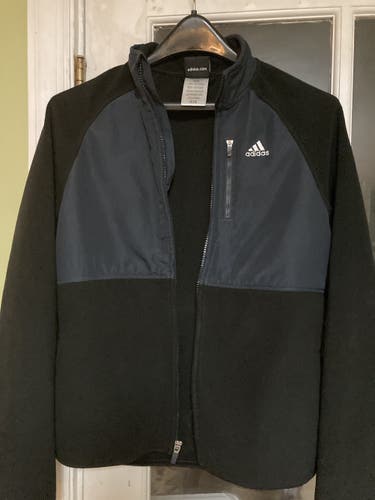 Adidas Black fleece Jacket boys Used XL