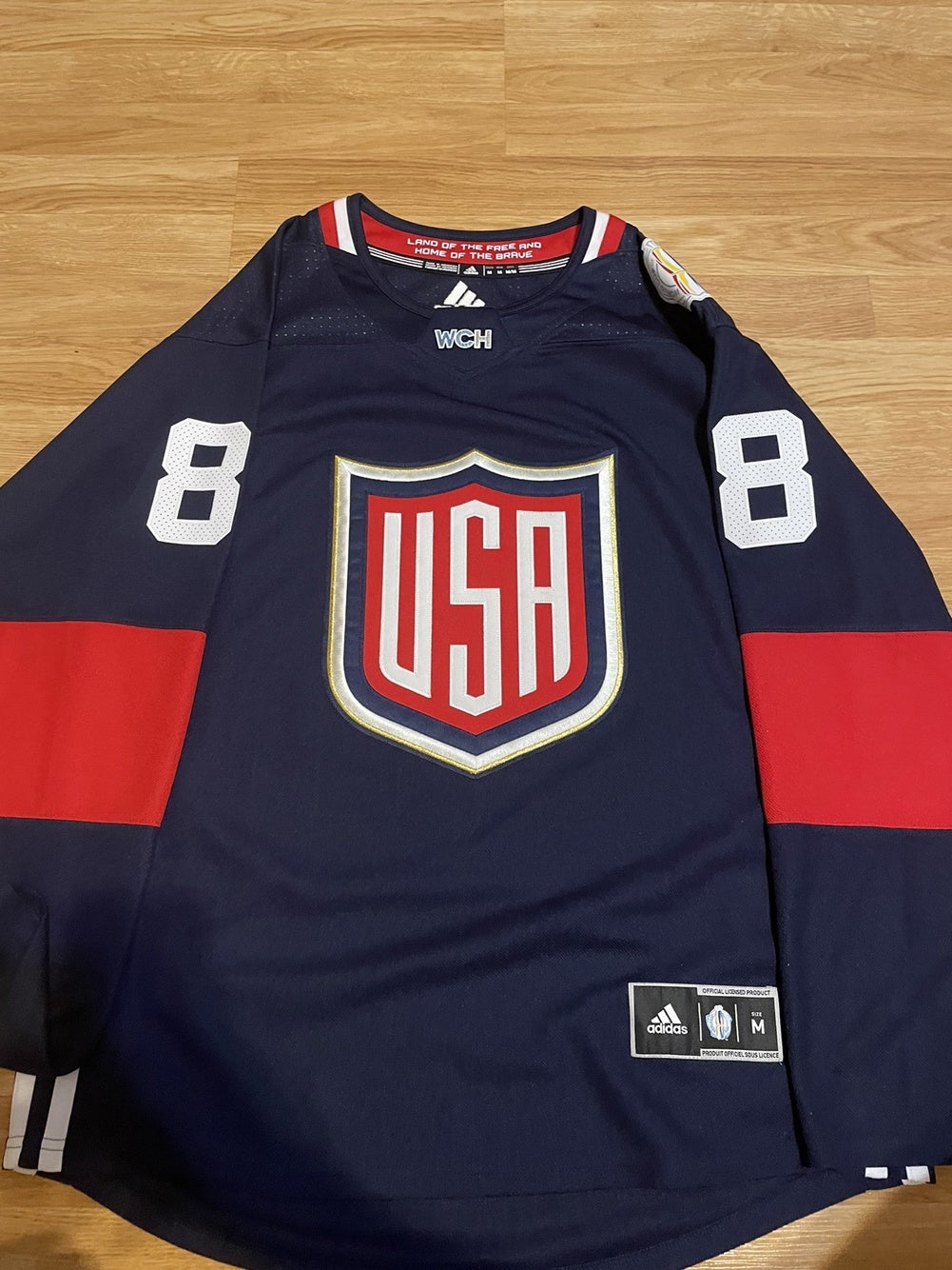 2014 Olympic Team USA No.88 Patrick Kane Navy Blue Hockey Jersey