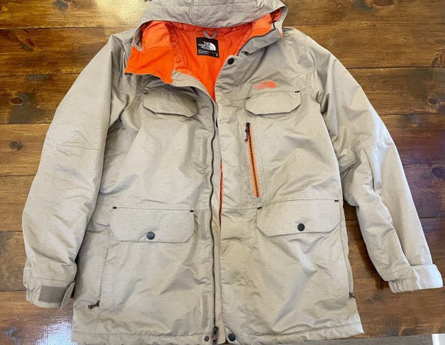 The North Face Rufus Ski Snowboard Insulated Jacket Tan Orange Men's Size XL