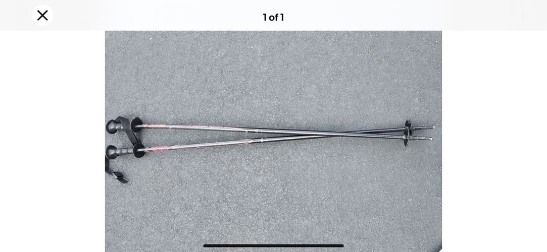 REDUCED!  AXIS Equipe Sport 115cm / 46” Aluminum Alloy Ski Poles (black/white/red)