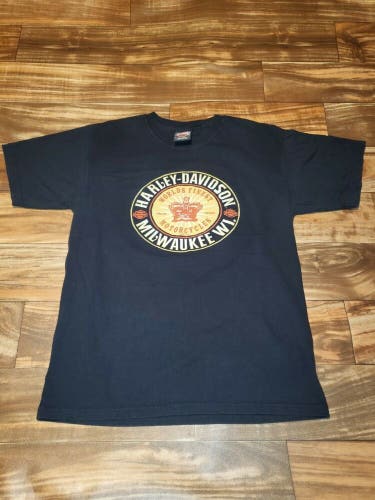Harley Davidson 2006 Worlds Finest Motorcycles Black Double Sided Shirt Size M