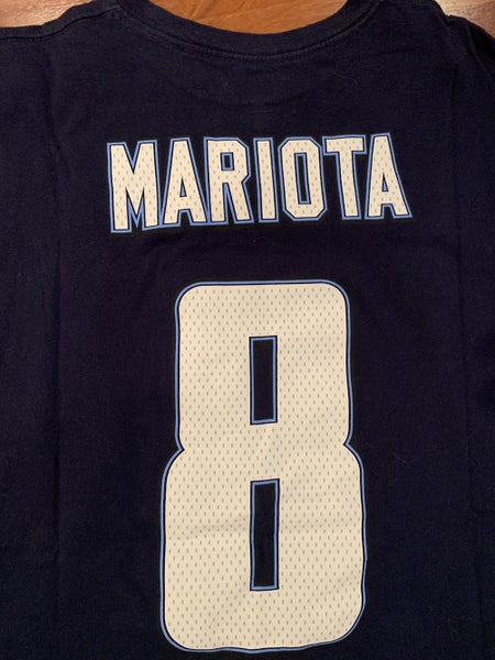 Nike, Shirts, Tennessee Titans Marcus Mariota 8 Nike On Field Men Blue Xl  Nfl Football Jersey