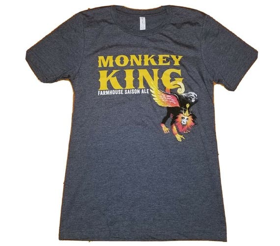 New Holland Brewing Men’s T-Shirt Small S Gray Cotton Polyester - Monkey King