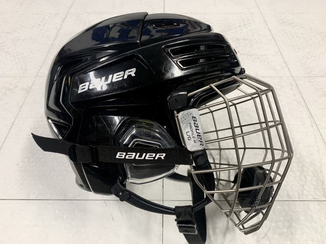 Used Large Bauer Re-Akt 200 Helmet Combo
