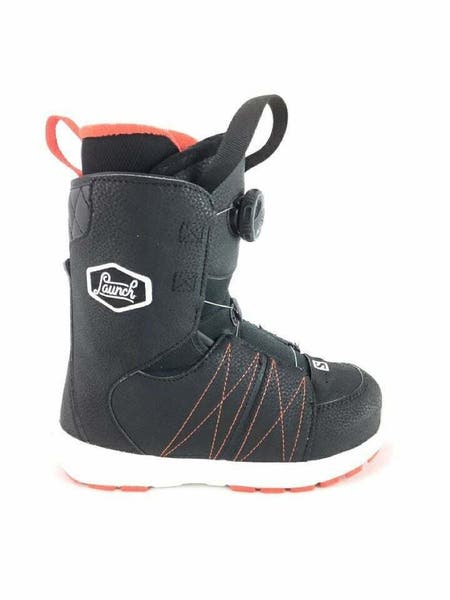 Salomon Launch Boa Jr. Kids Black/Red Size 2.5 Boa Snowboard Boots