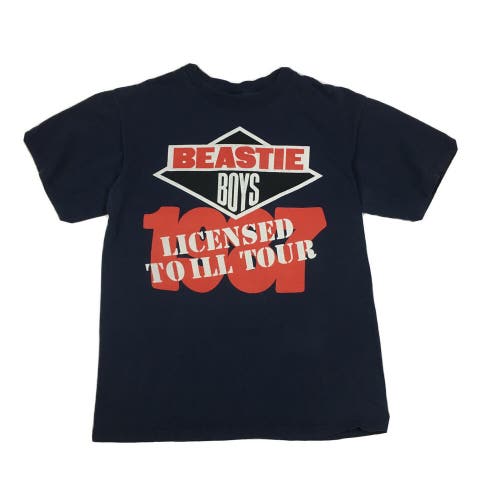 Bestie Boys 1987 License to Ill Tour T-Shirt Blue/Orange Detroit Tigers (M)