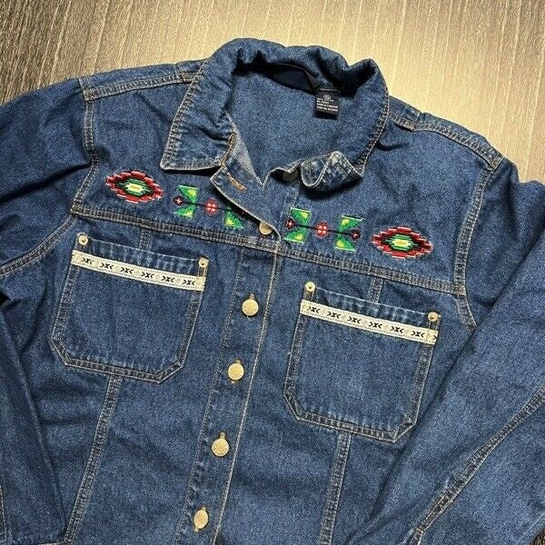 Blue Jean Coat Vintage 90s Retro USA 