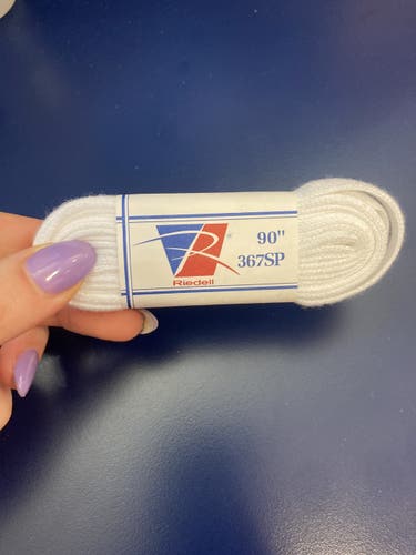New Riedell 90" White Figure Laces
