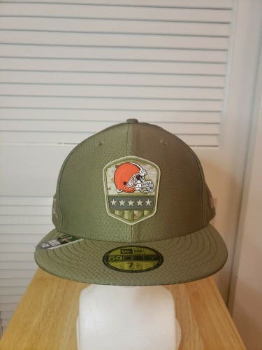 NWS Cleveland Browns 2019 Salute to Service New Era 59fifty 7 1/2