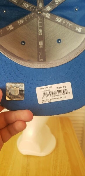 NFL Detroit Lions New Era Black Hat Size Medium / Large * NEW * NWT