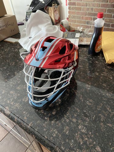 Red Adult Player's Cascade S Helmet