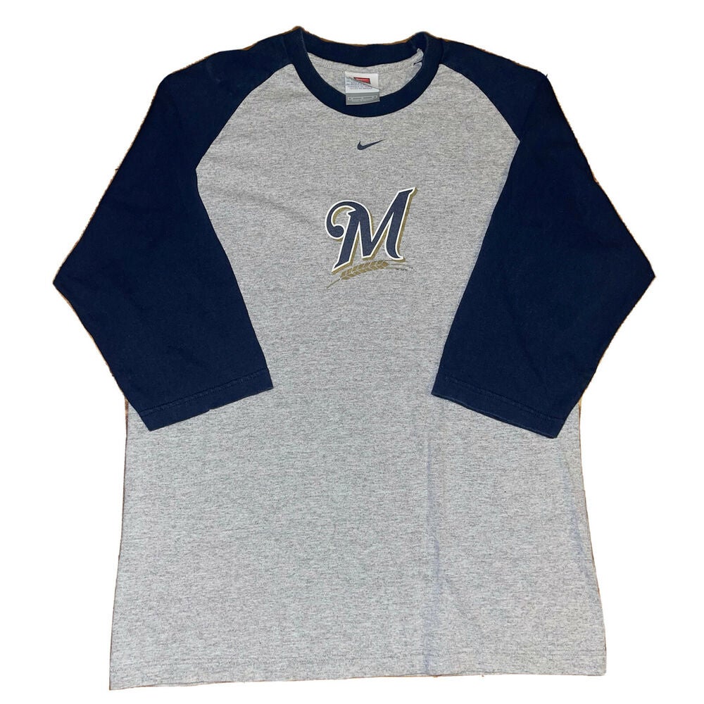 MLB Milwaukee Brewers Nike Dri-FIT T-shirt Men's Medium Blue