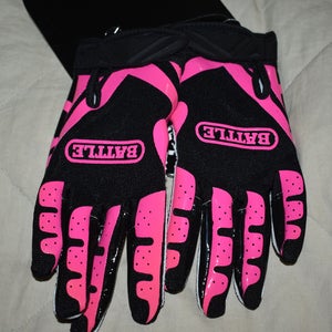NEW - Battle Ultra Stick Football Gloves, Junior Large